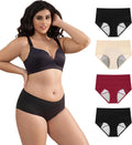 Women'S Period Washable Urinary Incontinence Cotton Brief Underwear Menstrual Panties with Leakproof