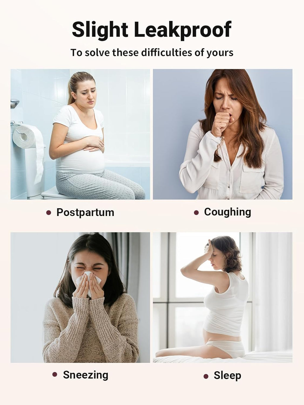 Ultimate Comfort: Leakproof Hi-Waist Cotton Underwear for Women - Quick-Dry Postpartum Incontinence Solution