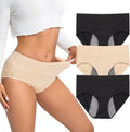 Incontinence Underwear for Women, Quick Dry Postpartum Leakproof Cotton Underwear Stretch Hi-Waist Panties