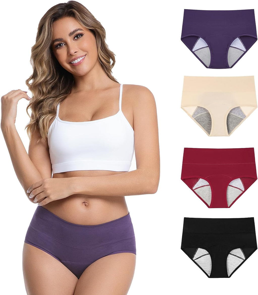 Women'S Period Washable Urinary Incontinence Cotton Brief Underwear Menstrual Panties with Leakproof