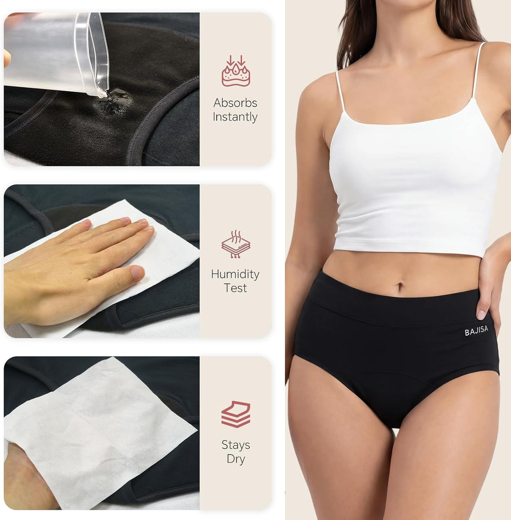 Incontinence Underwear for Women, Cotton Leakproof Period Panties