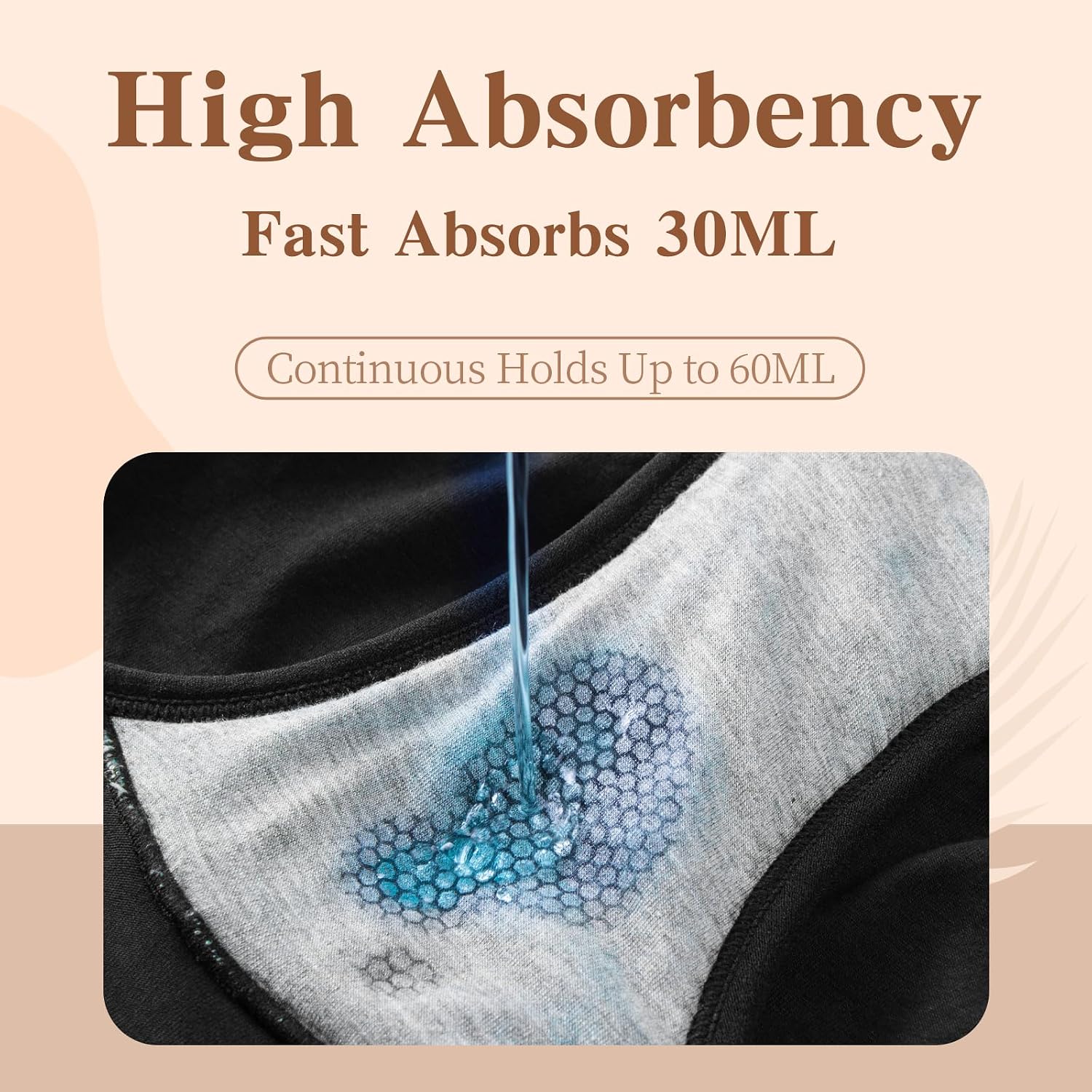 Women'S Period Washable Urinary Incontinence Cotton Brief Underwear Menstrual Panties with Leakproof
