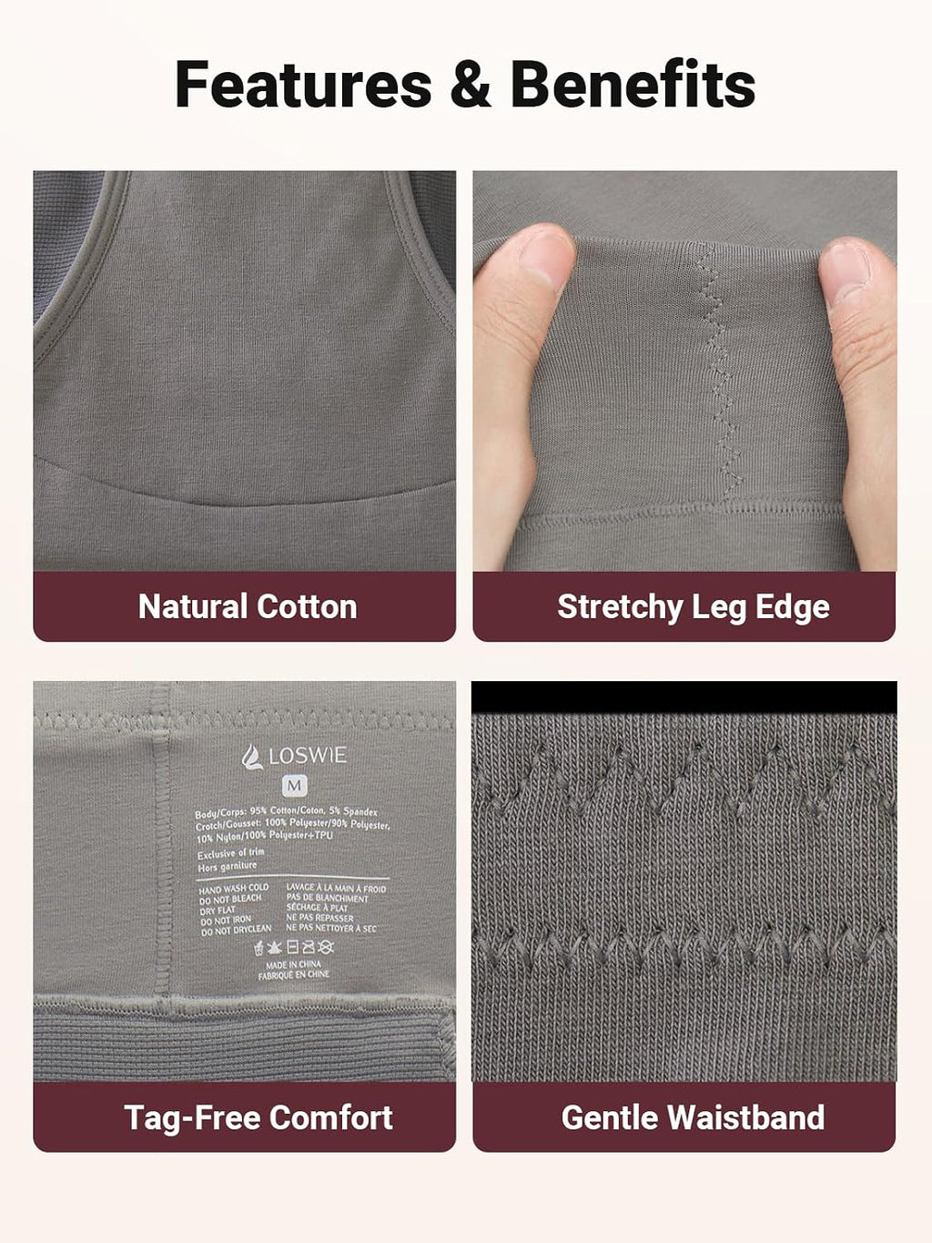 Ultimate Comfort: Leakproof Hi-Waist Cotton Underwear for Women - Quick-Dry Postpartum Incontinence Solution