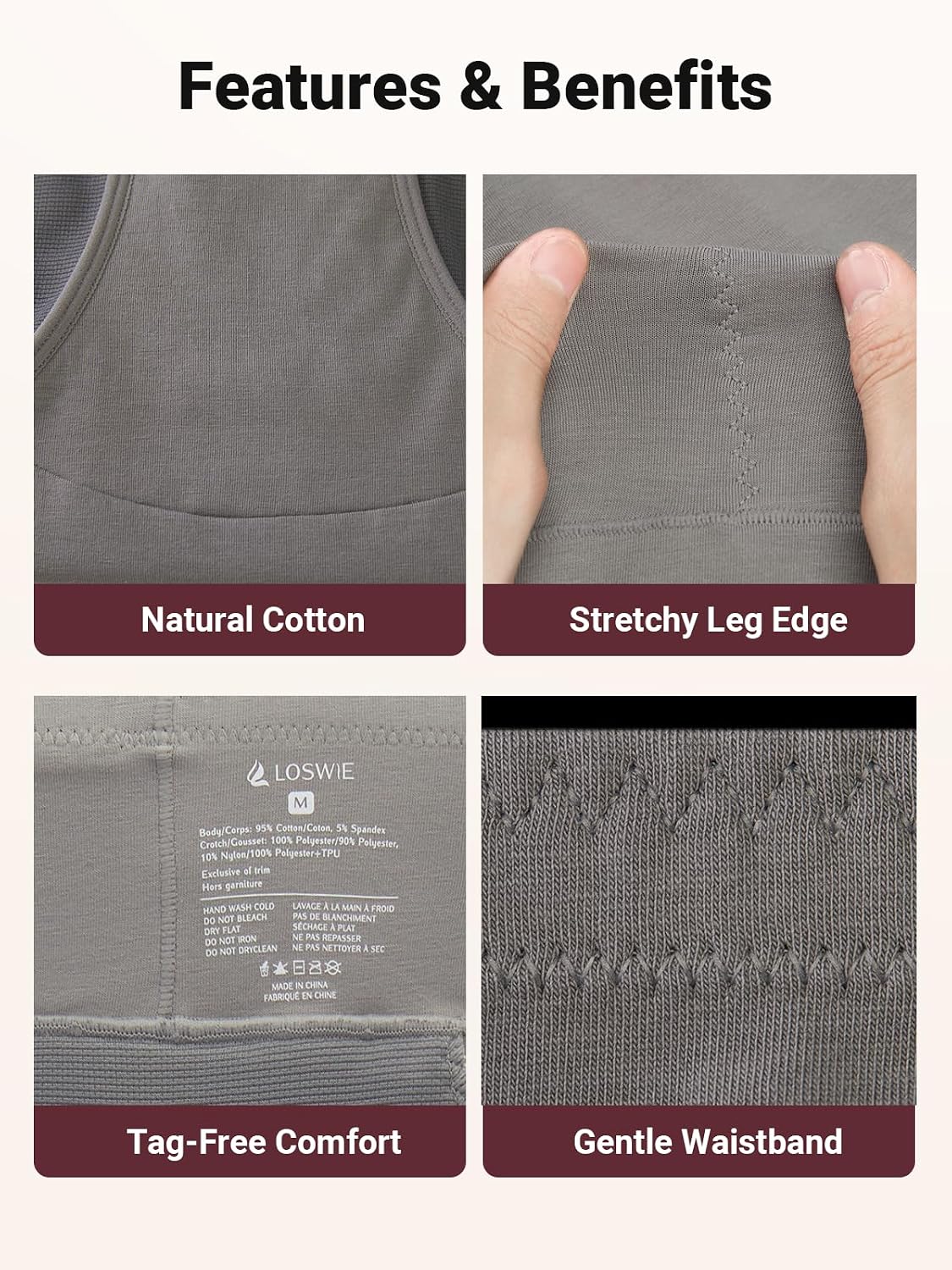 Ultimate Comfort: Leakproof Hi-Waist Cotton Underwear for Women - Quick-Dry Postpartum Incontinence Solution